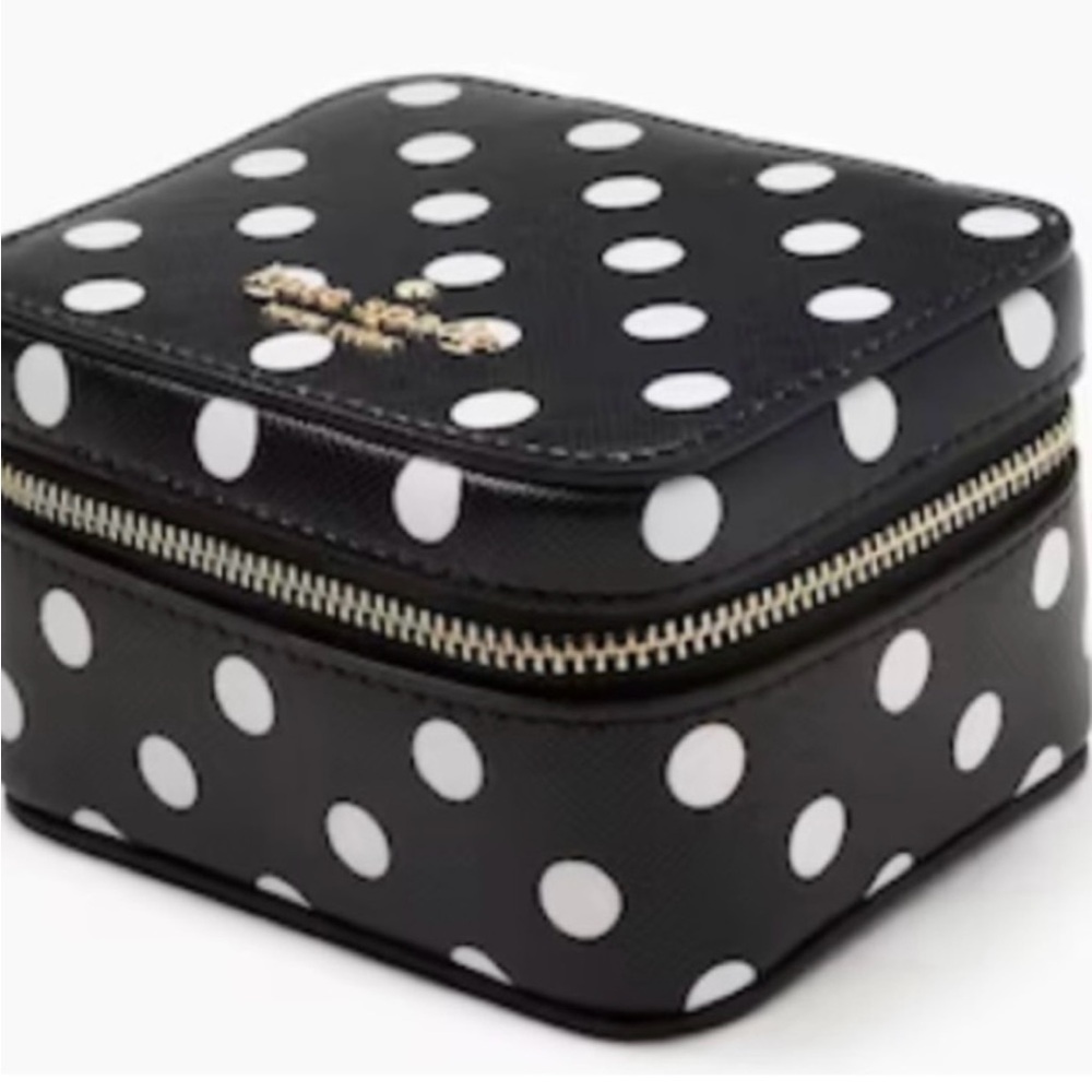 Kate Spade polka dot travel jewelry case